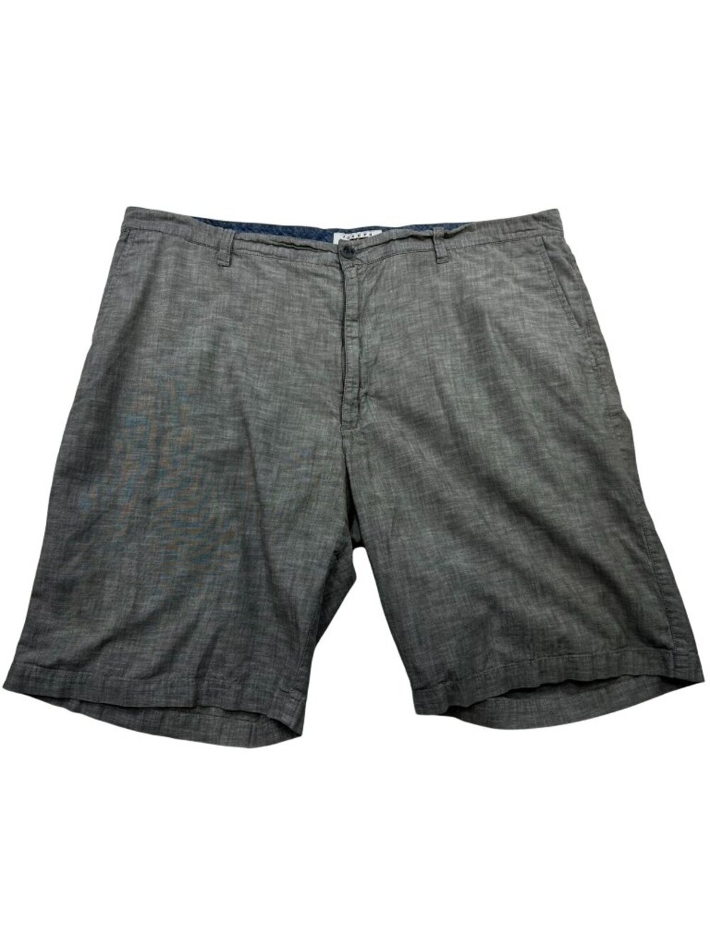 Joseph Abboud Men's Cotton Chino Shorts Flat Front Size 42 Gray Pockets Casual